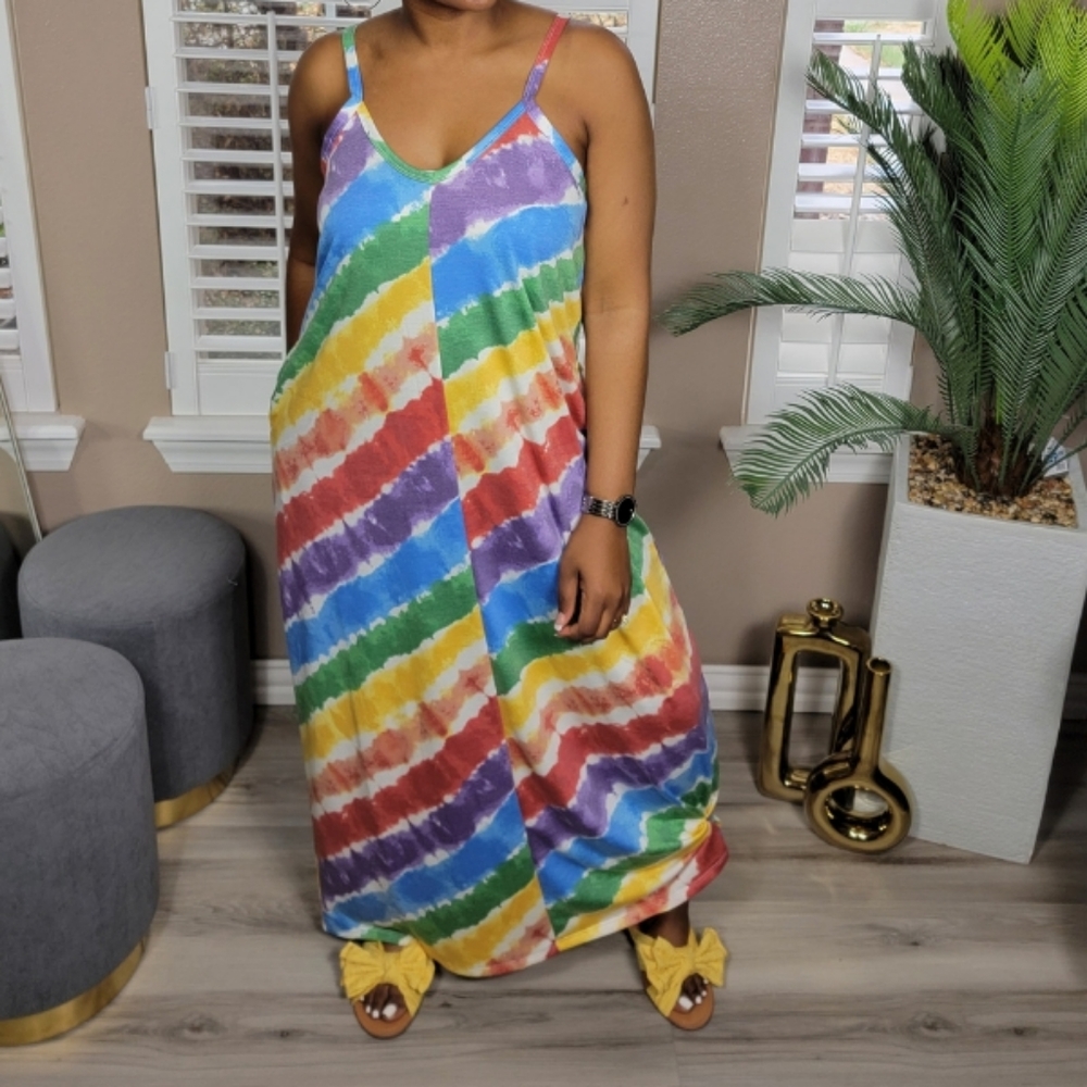 Rainbow Maxi Dress